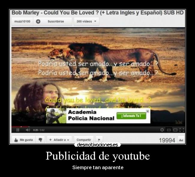 Publicidad de youtube -