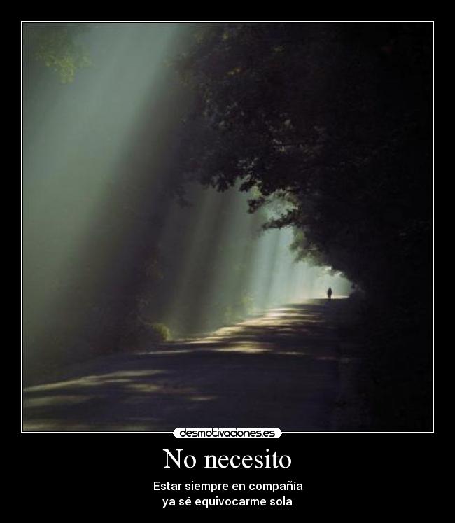 No necesito -