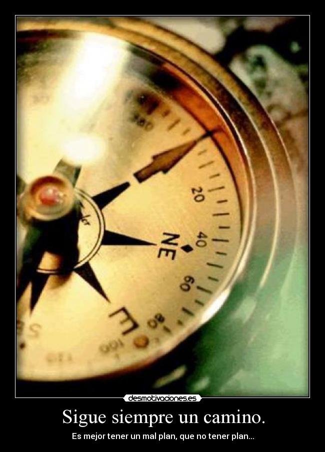 Sigue siempre un camino. - 