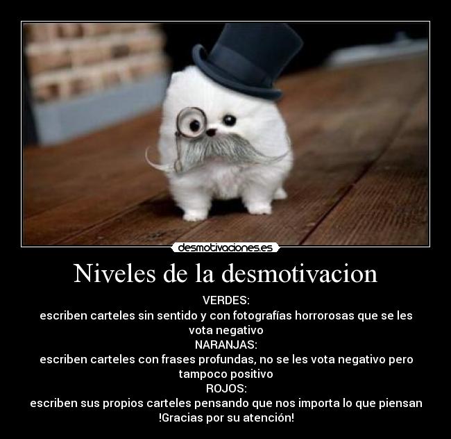 Niveles de la desmotivacion -