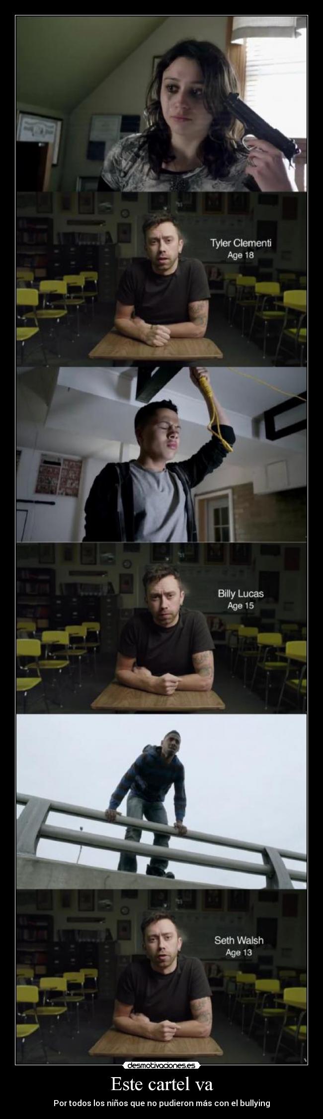 Este cartel va - Por todos los niños que no pudieron más con el bullying