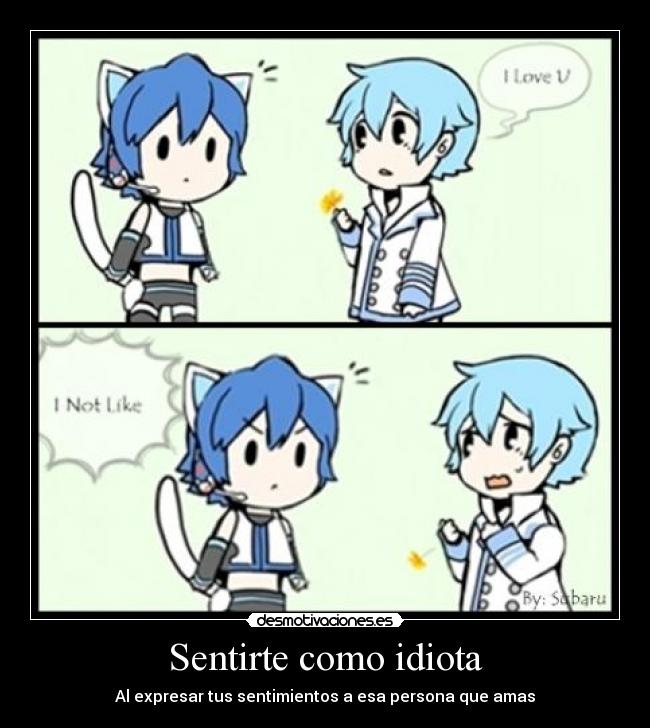 carteles kaito vocaloid anime desmotivaciones