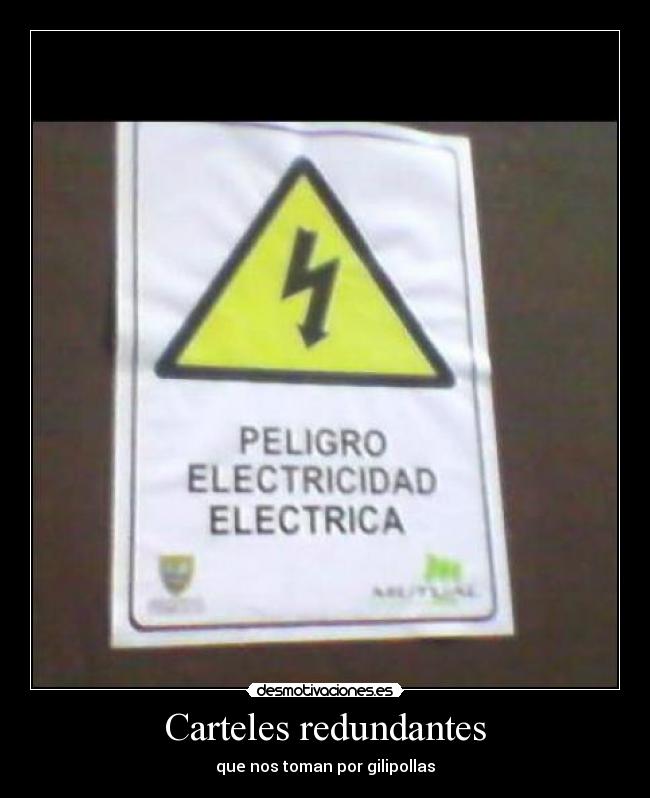 Carteles redundantes -