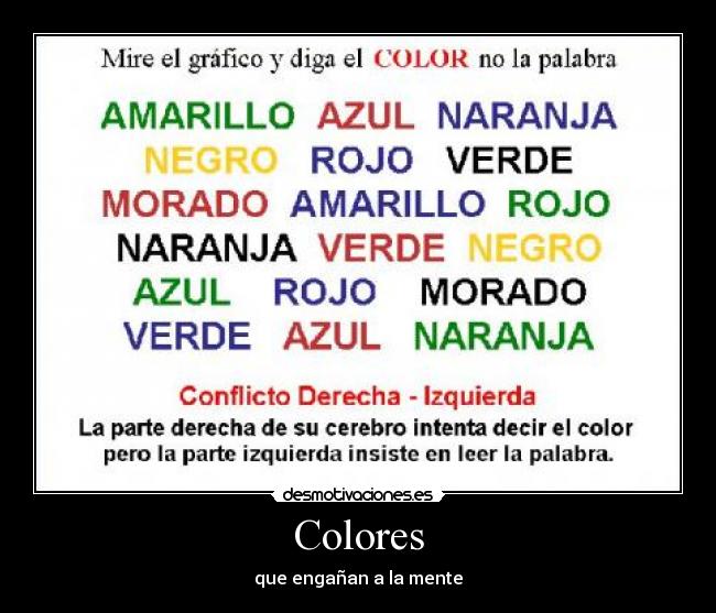 Colores - que engañan a la mente