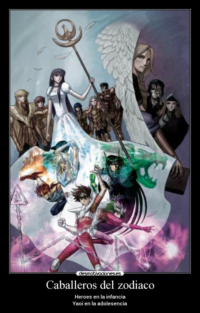Caballeros del zodiaco - Heroes en la infancia
Yaoi en la adolesencia