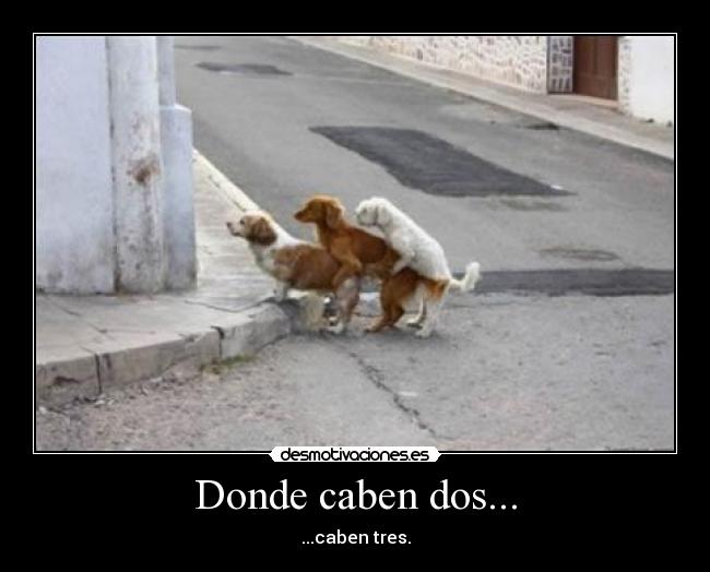 Donde caben dos... - ...caben tres.