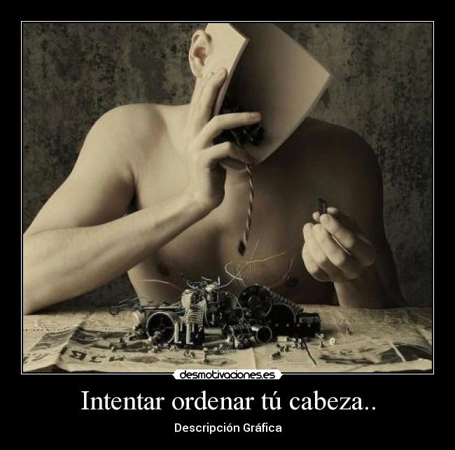 carteles intentar ordenar cabeza desmotivaciones