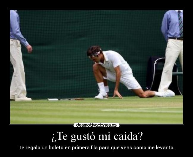 ¿Te gustó mi caida? -
