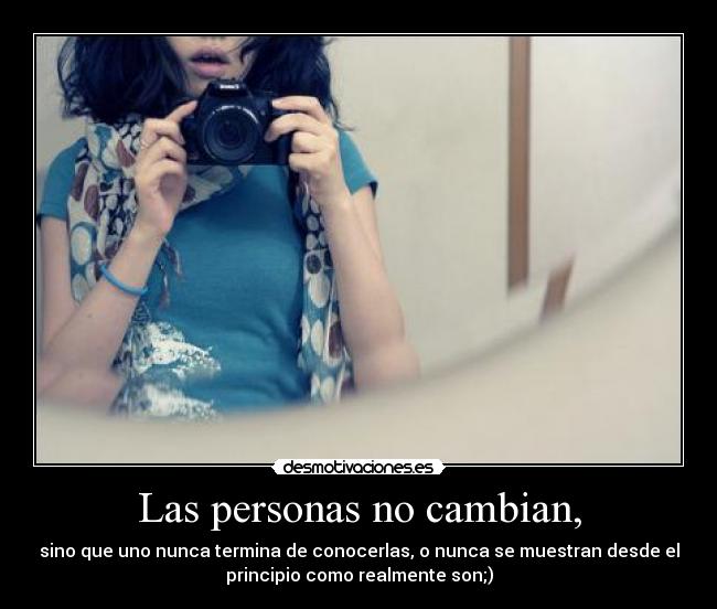 Las personas no cambian, - 