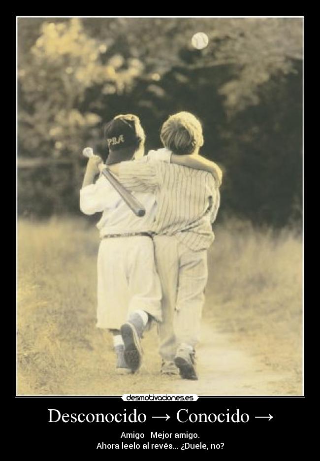 Desconocido → Conocido → -