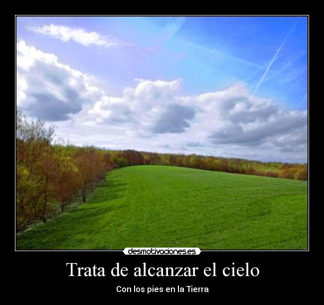 Trata de alcanzar el cielo -