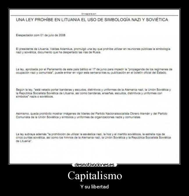 Capitalismo - Y su libertad