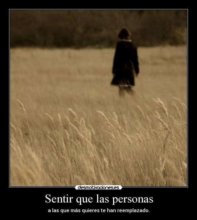 Sentir que las personas -