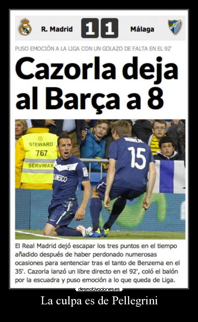 La culpa es de Pellegrini - 