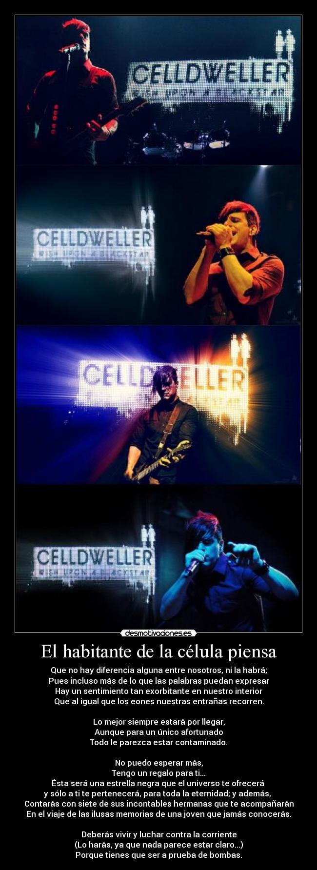 carteles traduccion retocada poesia del titulo las canciones del album celldweller darkskyx desmotivaciones