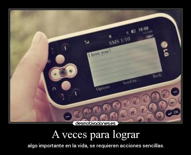 A veces para lograr - 