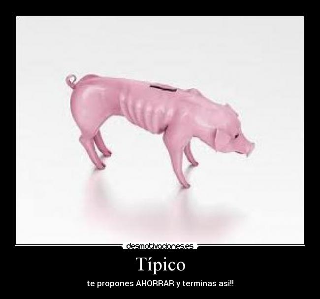 Típico - te propones AHORRAR y terminas asi!!