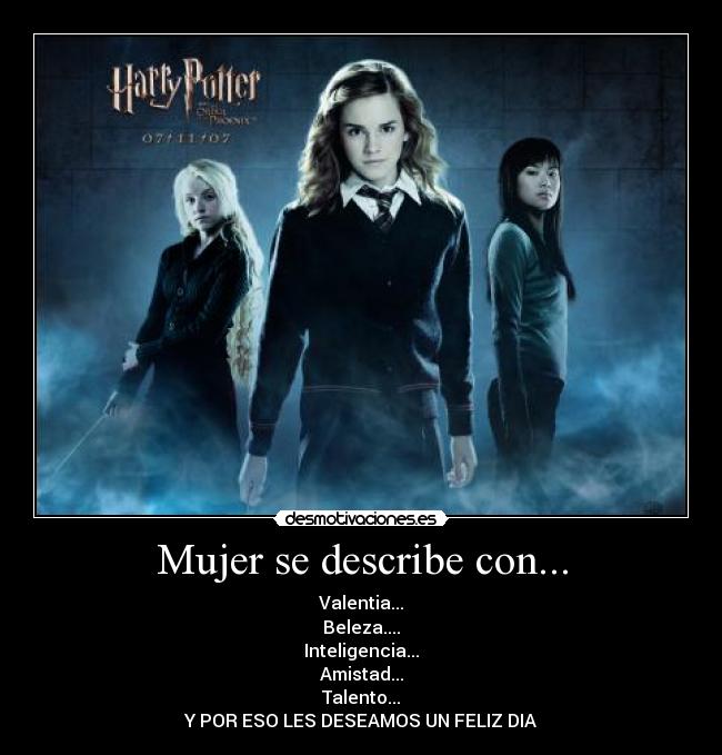 Mujer se describe con... -