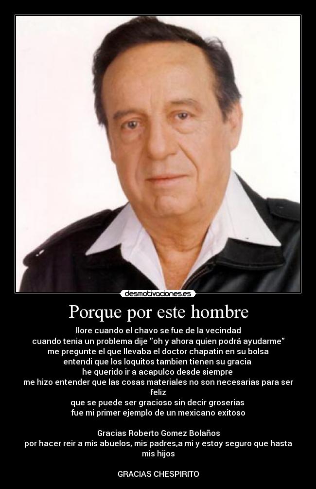 Porque por este hombre -