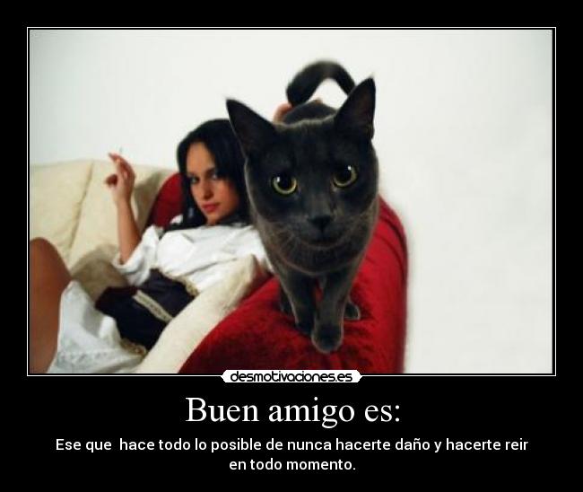 Buen amigo es: - Ese que hace todo lo posible de nunca hacerte daño y hacerte reir
en todo momento.