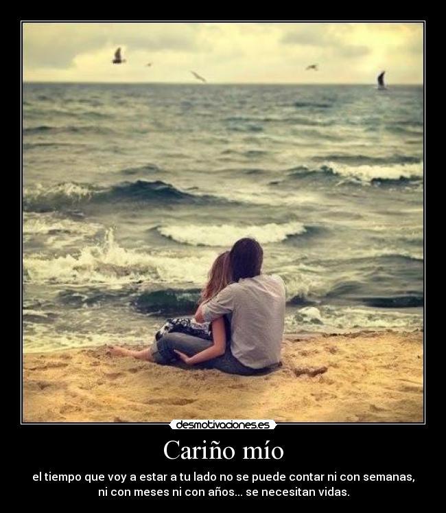 Cariño mío - el tiempo que voy a estar a tu lado no se puede contar ni con semanas,
ni con meses ni con años... se necesitan vidas.