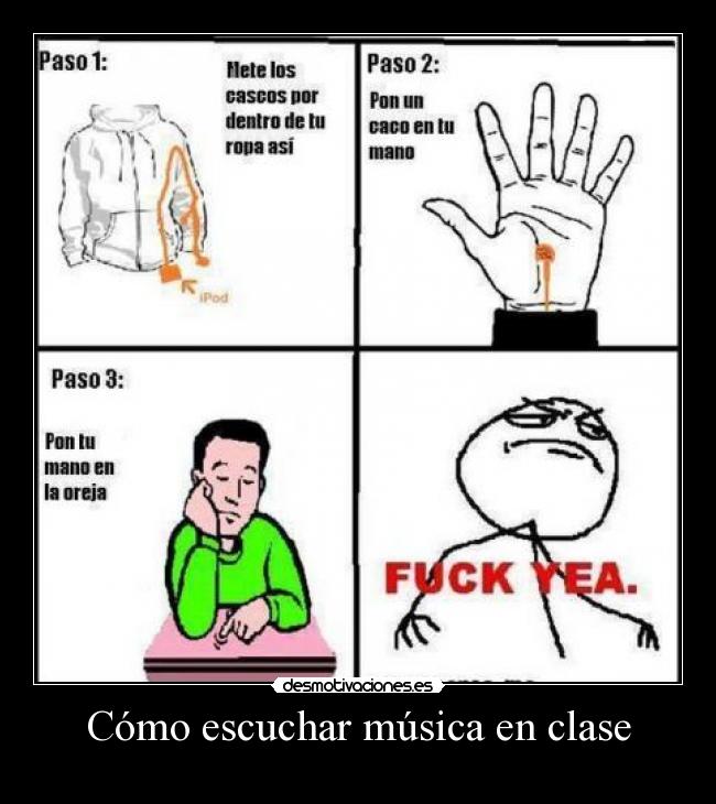 Cómo escuchar música en clase - 