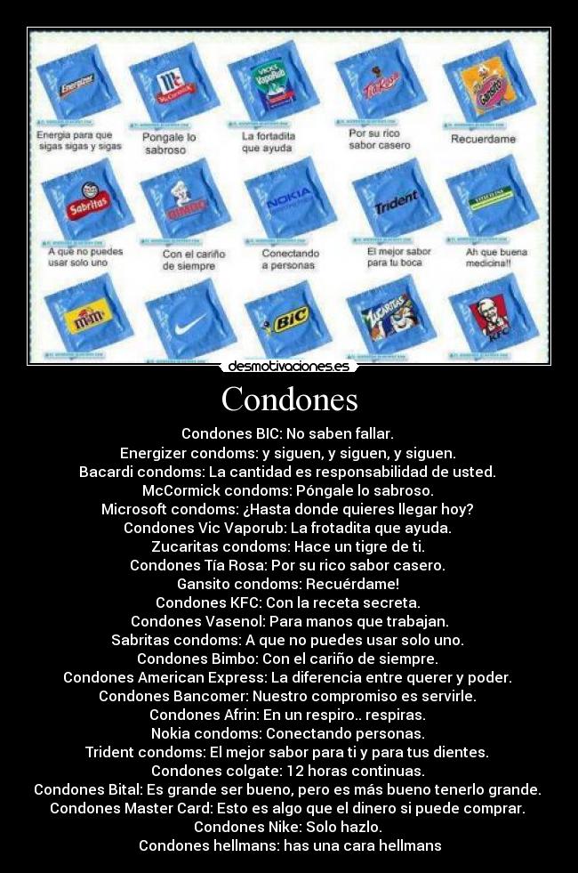 carteles condones desmotivaciones