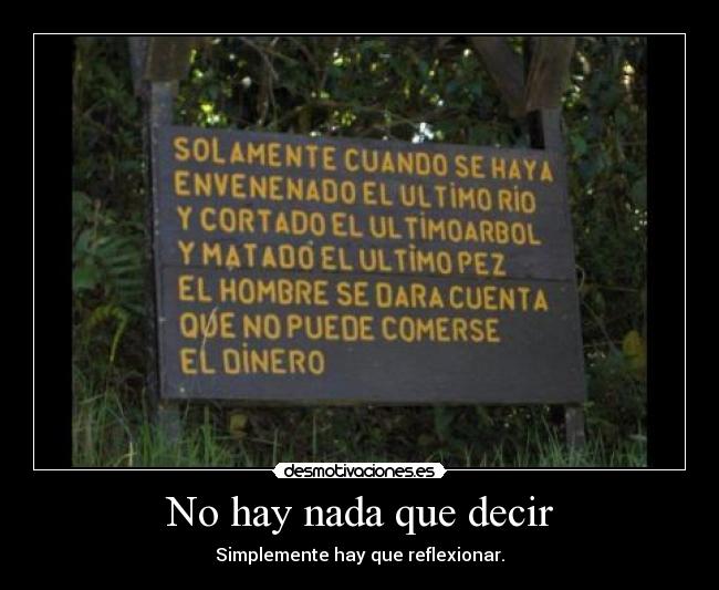 No hay nada que decir - 