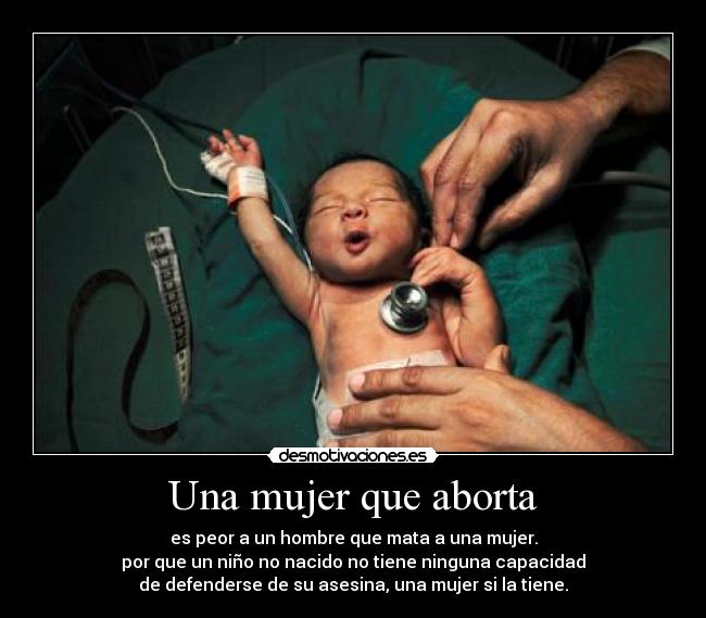 Una mujer que aborta -