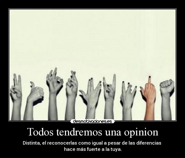 Todos tendremos una opinion -