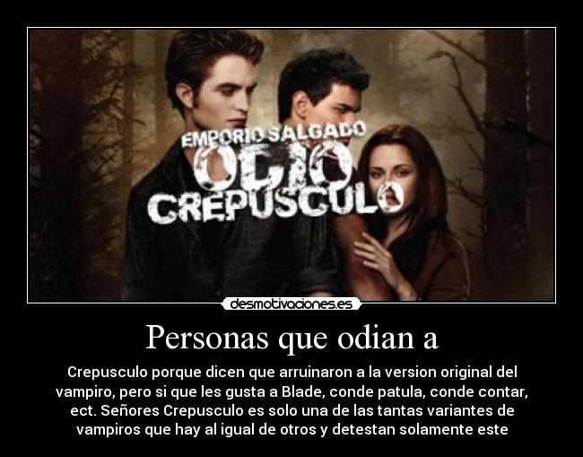 Personas que odian a - 