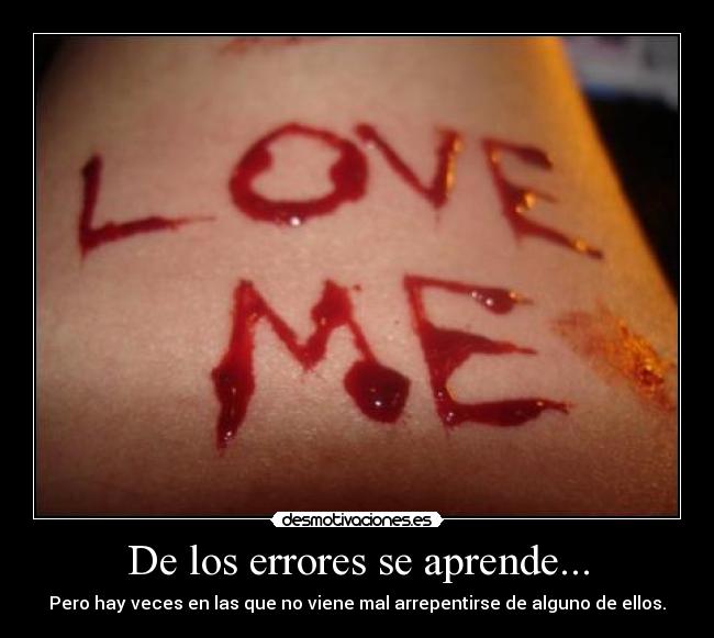 De los errores se aprende... -