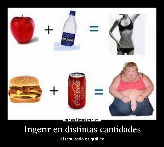 Ingerir en distintas cantidades -