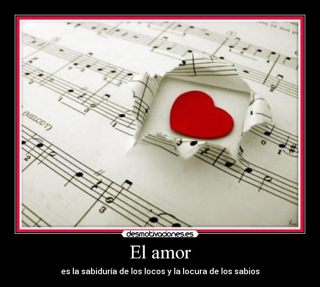El amor - es la sabiduría de los locos y la locura de los sabios