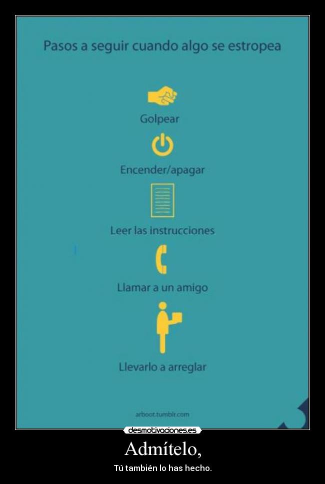 Admítelo, - Tú también lo has hecho.