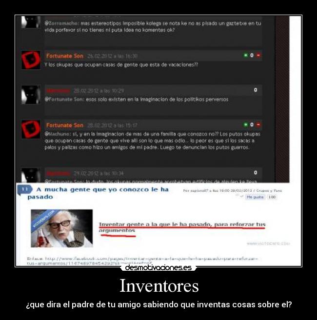 Inventores - ¿que dira el padre de tu amigo sabiendo que inventas cosas sobre el?