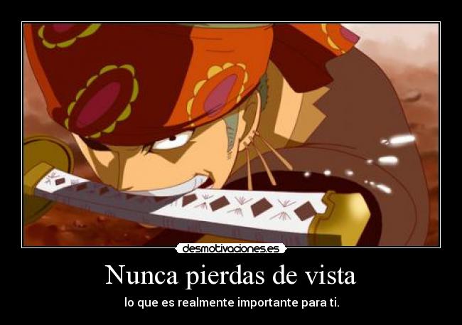 carteles one piece zoro frase clannad desmotivaciones