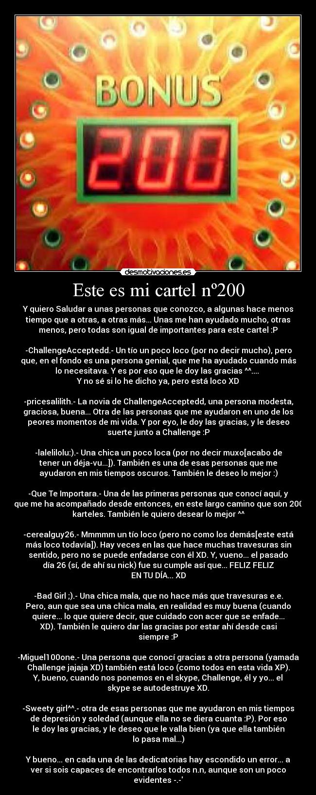 Este es mi cartel nº200 - 