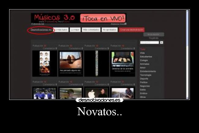 Novatos.. -