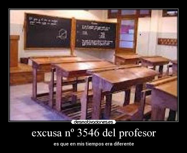 excusa nº 3546 del profesor -