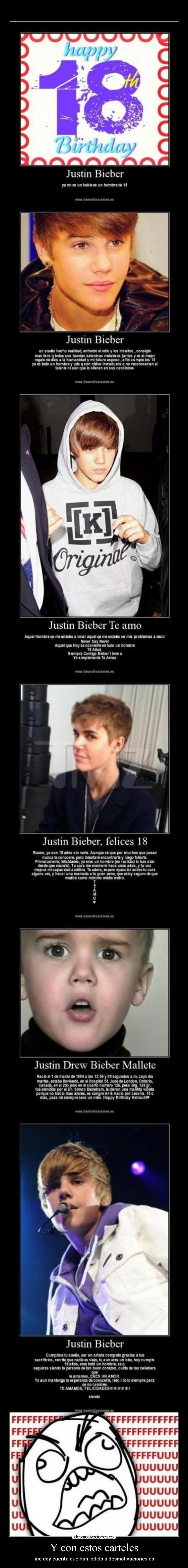 Y con estos carteles - 