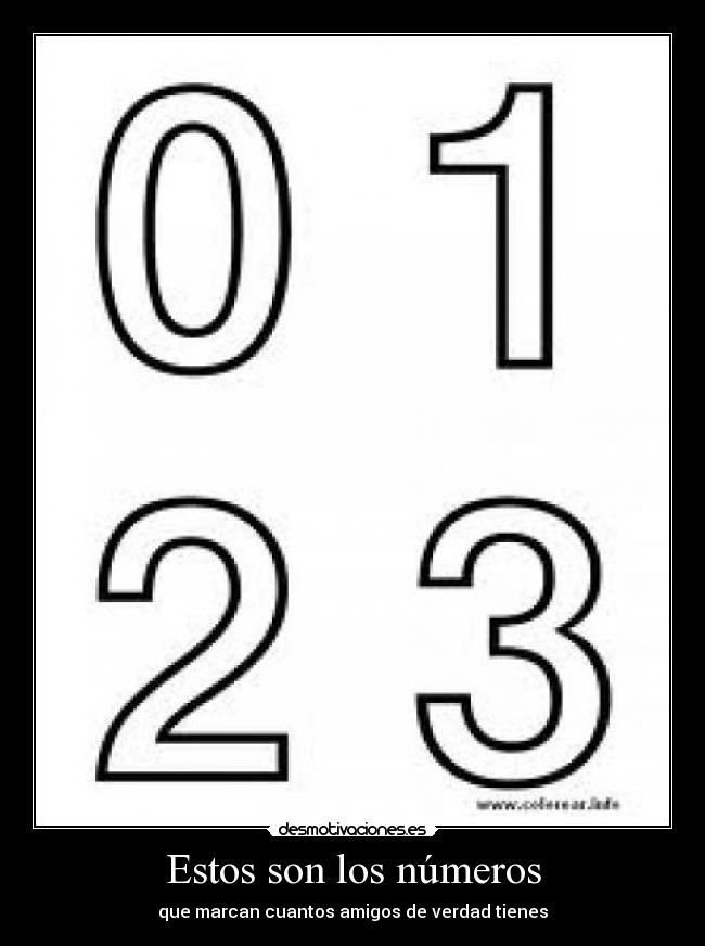 carteles numeros verdad desmotivaciones