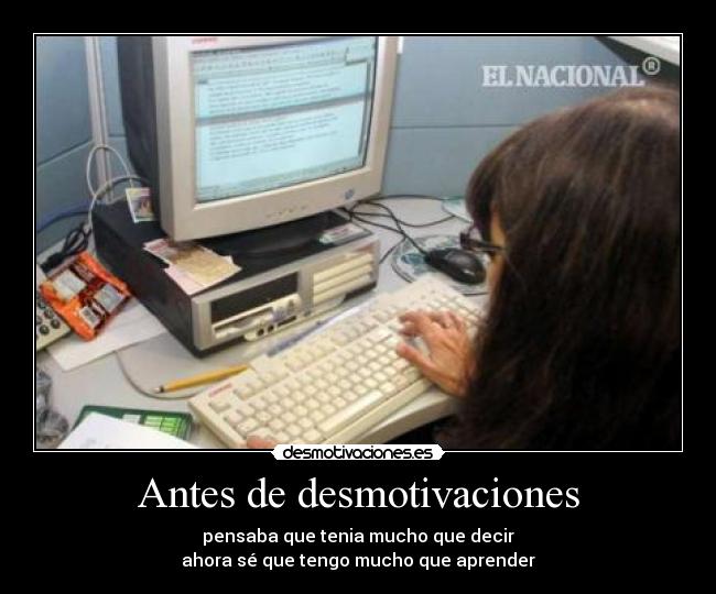 Antes de desmotivaciones -