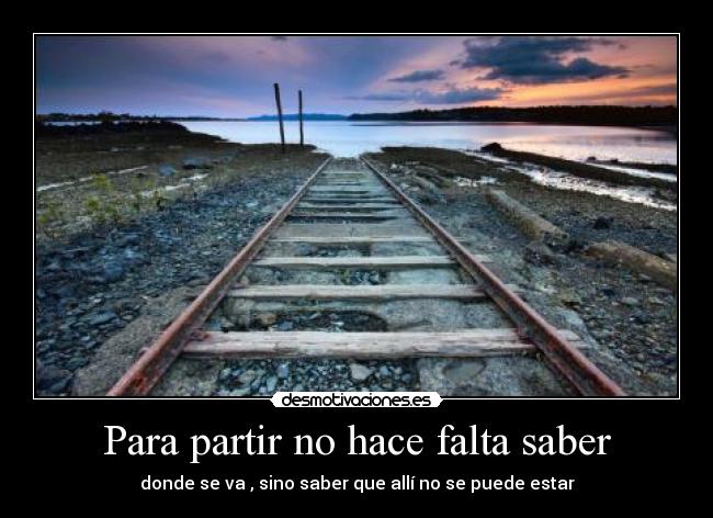 Para partir no hace falta saber -