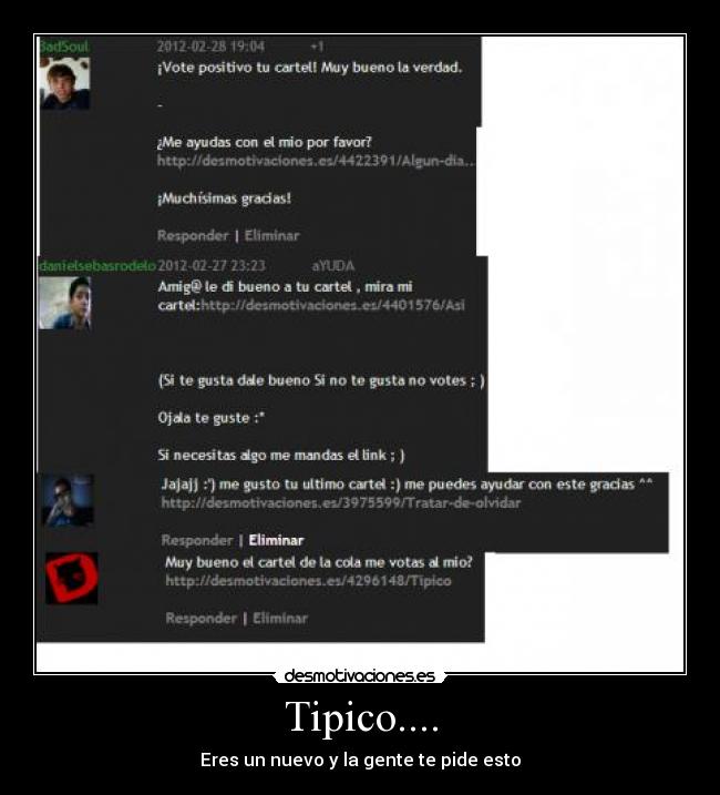 Tipico.... - Eres un nuevo y la gente te pide esto