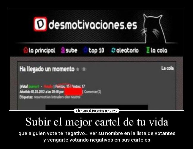 Subir el mejor cartel de tu vida -