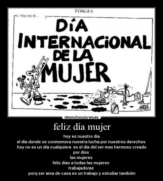 feliz día mujer -