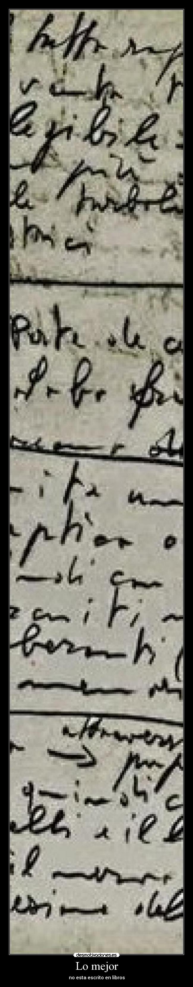 Lo mejor - no esta escrito en libros