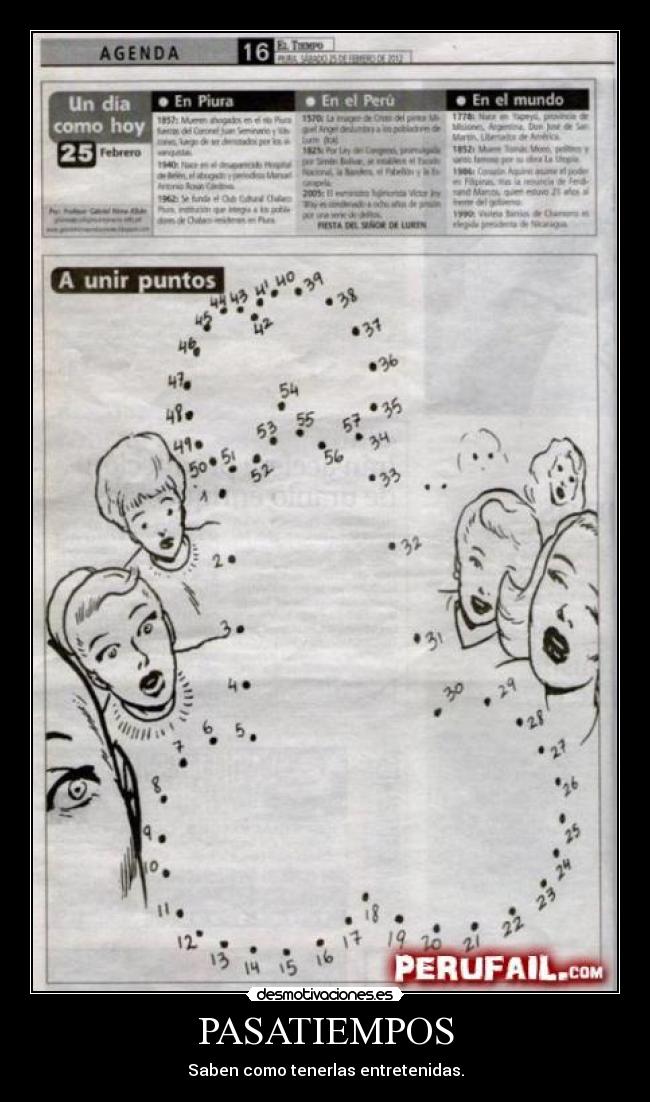 PASATIEMPOS - Saben como tenerlas entretenidas.