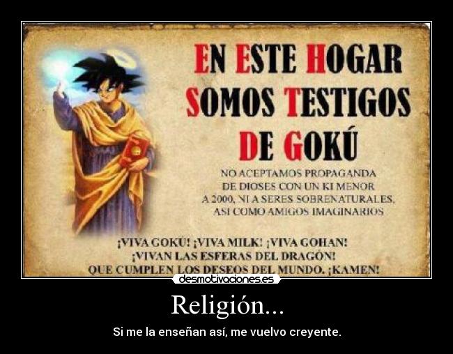 Religión... - Si me la enseñan así, me vuelvo creyente.